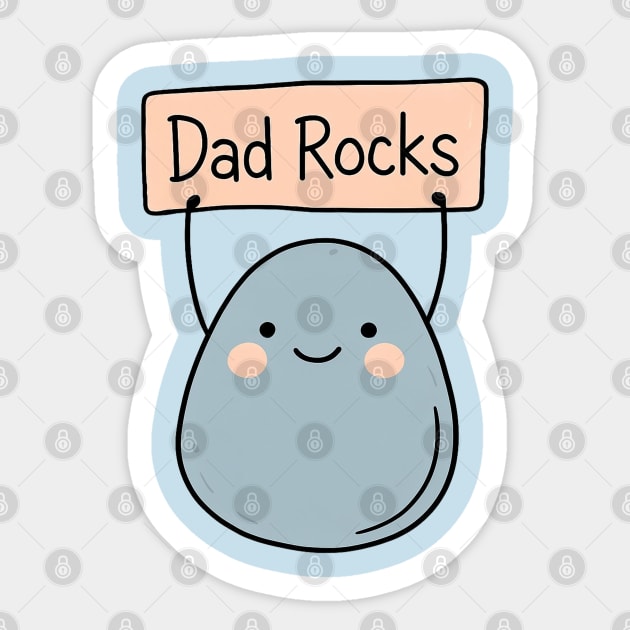 Dad Rocks Father's Day Design Sticker by TurnEffect